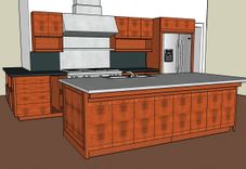 Contemporary Kitchen In Tiger Maple 2 small