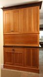 Craftsman Style Kitchen In Cherry With Black Walnut Crown. 4 small
