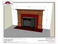 Federal Style Fireplace Surround - In Cherry With Complex Antiqued Finish 3 small