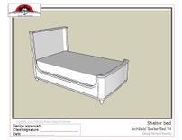 Art Deco Shelter Bed In Quarter Sawn White Oak Lumber And Veneer. 3 small