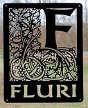 Residential Initial Name And Number Signs In Metal - Silhouette Style 2 small