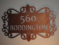 Residential Initial Name And Number Signs In Metal - Silhouette Style 5 small
