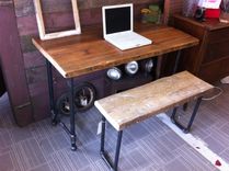 Industrial Salvaged Wood Desk 4 small