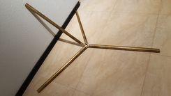 Brass Tri Prong Light Fixture 3 small