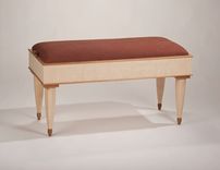 Upholstered Cherry Maple English Sycamore Bench With Storage 2 small