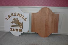 Carved Mahogany Farm Sign 1 small