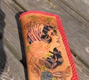 Hand Tooled Leather Eyeglass Case 1 small