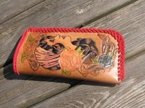 Hand Tooled Leather Eyeglass Case 3 small