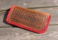 Hand Tooled Leather Eyeglass Case 4 small