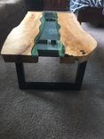 Live Edge Coffee Table,Glass Inlay 1 small