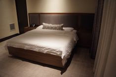 Black Walnut King Bed W/ Builtin Nightstands 2 small