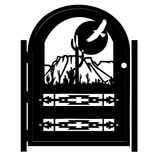Artistic Steel Garden Gate - Southwest Design - Decorative Steel Panel - Handmade Custom Gate 2 small