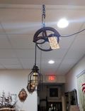 Industrial Pulley Edison Bulb Pendant Light Fixtures Vintage 2 small