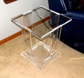 Acrylic Formed Leg Side Table - Hand Crafted, Custom Made 1 small