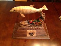 Dolphin Sculpture "Peace On The Reef" 1 small