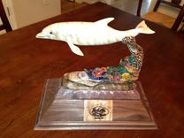 Dolphin Sculpture "Peace On The Reef" 3 small