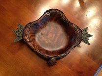 Hand Carved Walnut Bowl 3 small