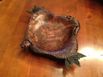 Hand Carved Walnut Bowl 4 small