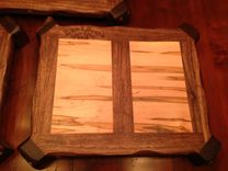 Walnut And Ambrosia Maple Cutting Board - Engraved And Personalized 2 small