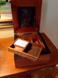 Artisan Jewelry Box Mahogany & Walnut Burl 3 small