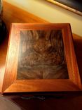 Artisan Jewelry Box Mahogany & Walnut Burl 5 small