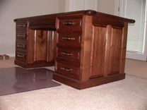 Desk, File Cabinet, And Credenza 2 small