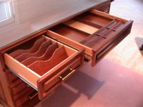 Desk, File Cabinet, And Credenza 3 small