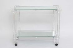 Rolling Acrylic Bar Cart 2 small