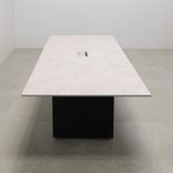 Rectangular Shape Custom Conference Table, Engineered Stone Top - Aurora Meeting Table 6 small
