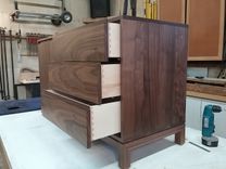 Solid Walnut Buffet & Hutch 4 small
