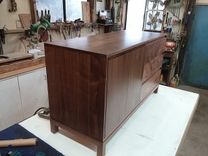 Solid Walnut Buffet & Hutch 3 small