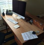 Contemporary Exotic Wood Desk 1 small
