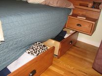 Custom King Size Pedestal Bed With Drawers 5 small