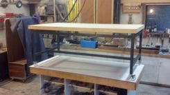 Maple Kitchen Table/ Rolling Island 3 small