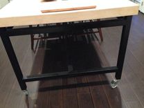 Maple Kitchen Table/ Rolling Island 4 small