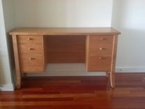 Solid Cherry Pedestal Desk With Drawers 2 small
