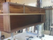 Contemporary Exotic Wood Desk 5 small