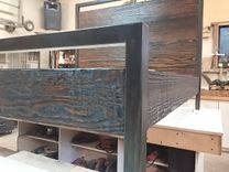 Distressed Wood Queen Bed 5 small