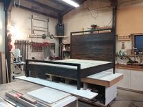 Distressed Wood Queen Bed 4 small