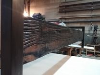 Distressed Wood Queen Bed 6 small