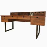 Contemporary Walnut And Distressed Pine Desk 1 small