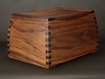 Black Walnut Curved Dovetail Urns 2 small