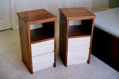 Mahogany And Maple Bed With Drawers 2 small