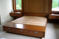Modern Platform Bed With Drawers 3 small
