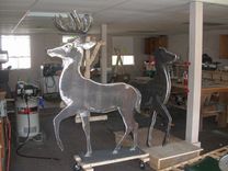 Gold-Plated Deer Sculptures 6 small