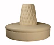 Borne Settee In Vinyl Cream Color 6 small