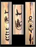 Hand Carved Hiking Stick,Wood Anniversary Gift,, Walking Stick 4 small