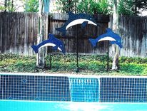 Tile Mosaic Dolphins 1 small
