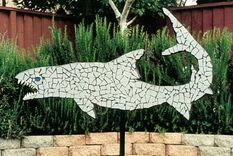 Tile Mosaic Shark Sculpture 1 small