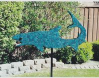 Tile Mosaic Shark Sculpture 2 small